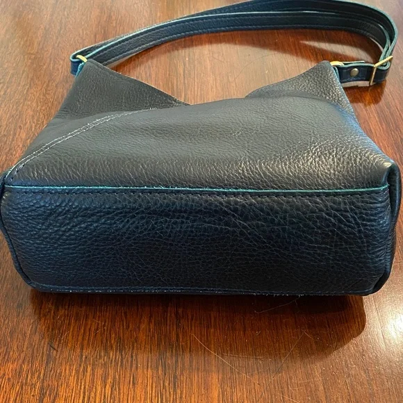 Portland Leather Goods Boreal Blue Green Small Naomi Shoulder Crossbody Bag - Picture 6 of 10
